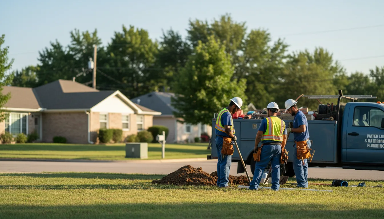 Residential water line and bathroom plumbing service in Drake, ND